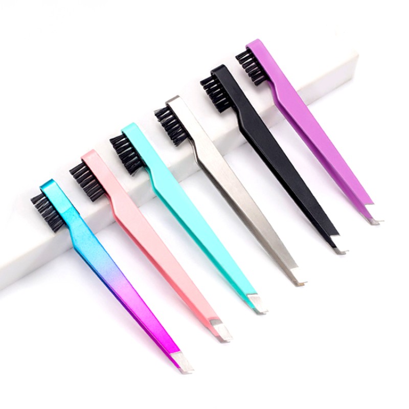 Eyebrow Tweezers Manufacturer - Wholesale Double Sided Angled Brow Brush