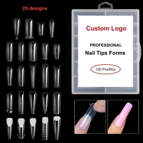 Nail Forms Factory - Custom 120 Pcs Plastic Gel Dual Tips Extension