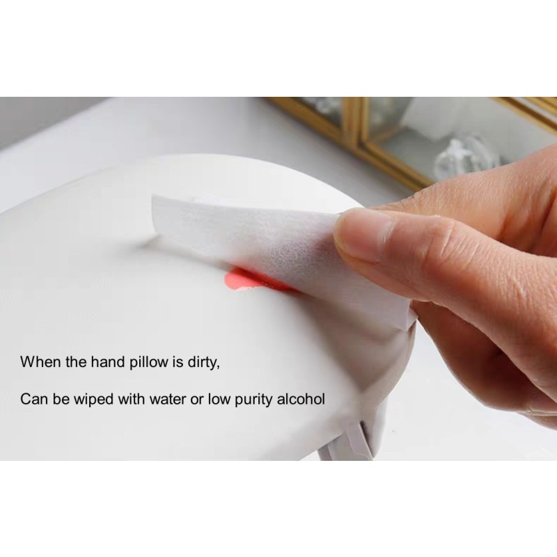 Nail Arm Rest Manufacturer - Japanese Foldable Leather Hand Pillow Grey