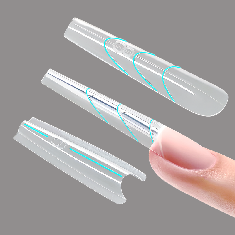 Dual Nail Forms Manufacturer - Custom 240 Pcs Paperless Almond Sandwich