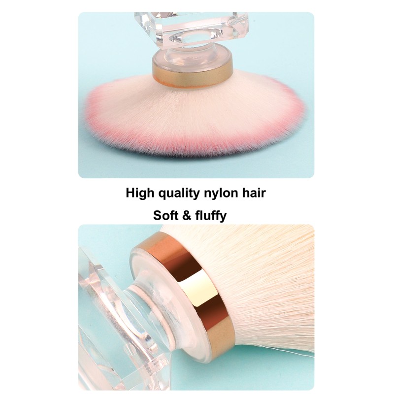 Nail Brushes Factory - Professional Square Acrylic Handle Dust Cleaning