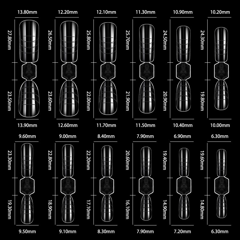 Nail Molds Manufacturer - Custom 2 in 1 120 Pcs Dual Side Extension