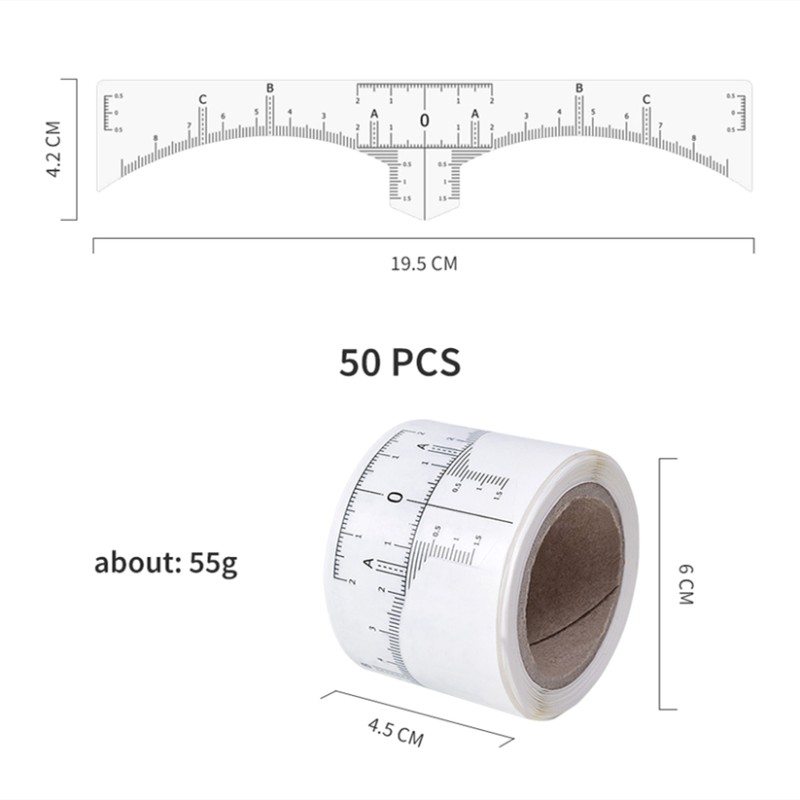 Brow Ruler Manufacturer - Custom 50 Pcs Disposable Mapping Sticker Paper