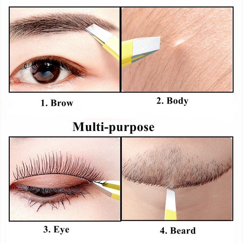 Eyebrow Tweezers Factory - Super Grip 1.5mm Stainless Steel Slanted