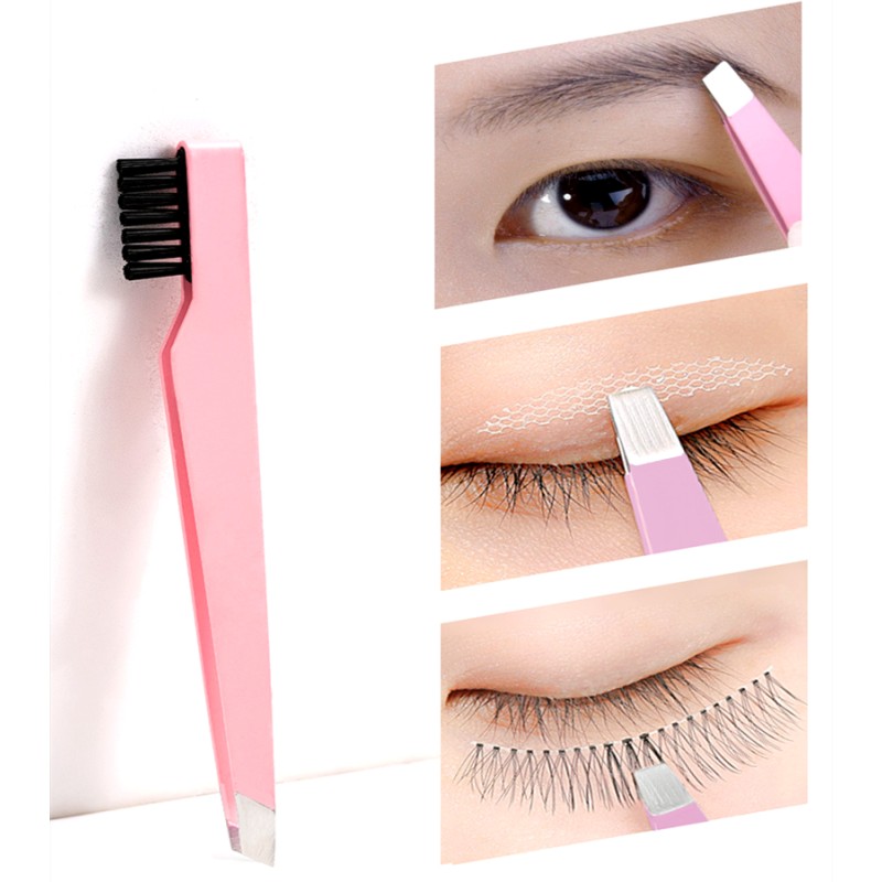 Eyebrow Tweezers Manufacturer - Wholesale Double Sided Angled Brow Brush