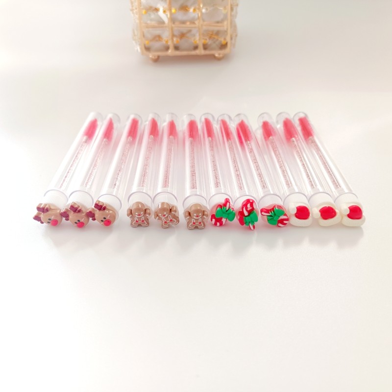 Lash Brush Manufacturer - Custom Christmas Santa Snowflake Wand Cleaner