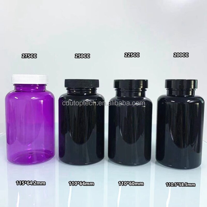 Pill Bottles Supplier - Capsule Pharmacy HDPE/PET Plastic 100ml-200ml Screen Printing
