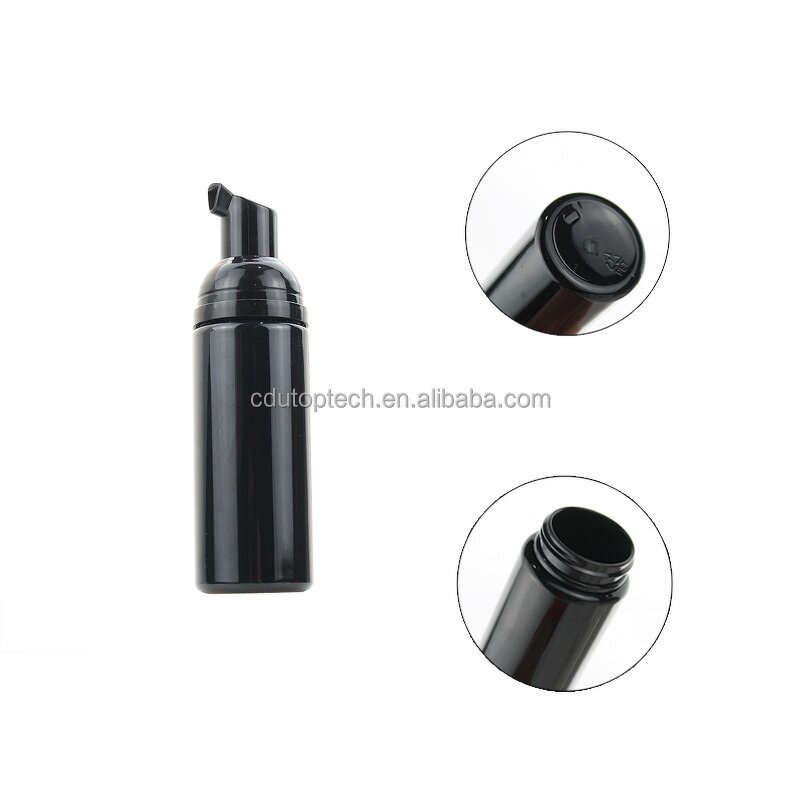 Plastic Foam Pump Bottle Manufacturer - Wholesale 50ml PET Black Empty Cosmetic Facial