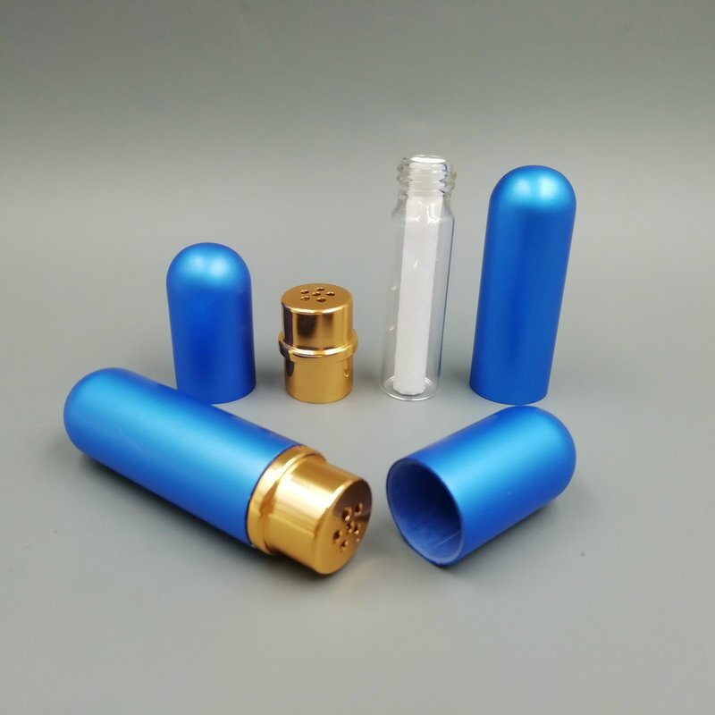 Refillable Aluminum Inhalers Supplier - Empty Metal Nasal Tubes with Replacement Wicks
