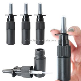 Mini Nose Sprayer Manufacturer - 5ml HDPE Black Portable Medical Pharmaceutical
