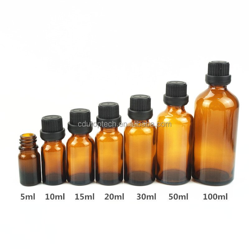 Essential Oil Bottle Manufacturer - Empty Amber Brown Glass 10ml-50ml with Tamper Proof