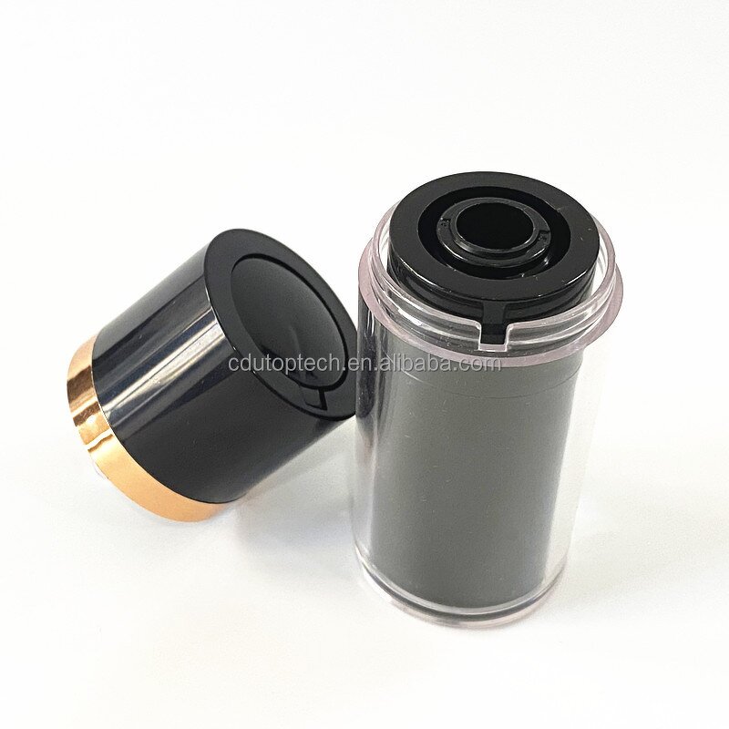 Airless Pump Bottle Manufacturer - 15ml-50ml Plastic Luxury Black Gold Rotating Twist