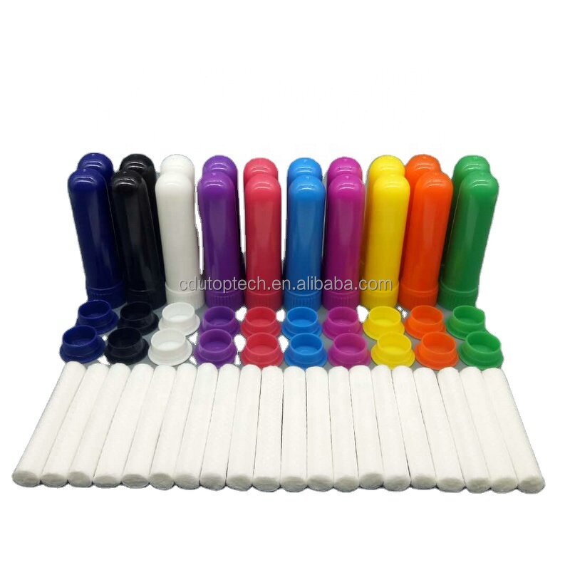 Nasal Inhaler Supplier - Refill Plastic Bottles with Cotton Wicks Aromatherapy