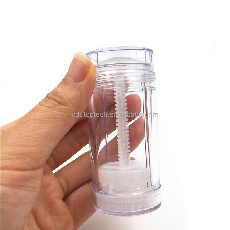 Deodorant Container Supplier - 50ml-75ml Round Clear Black AS Plastic Empty Stick