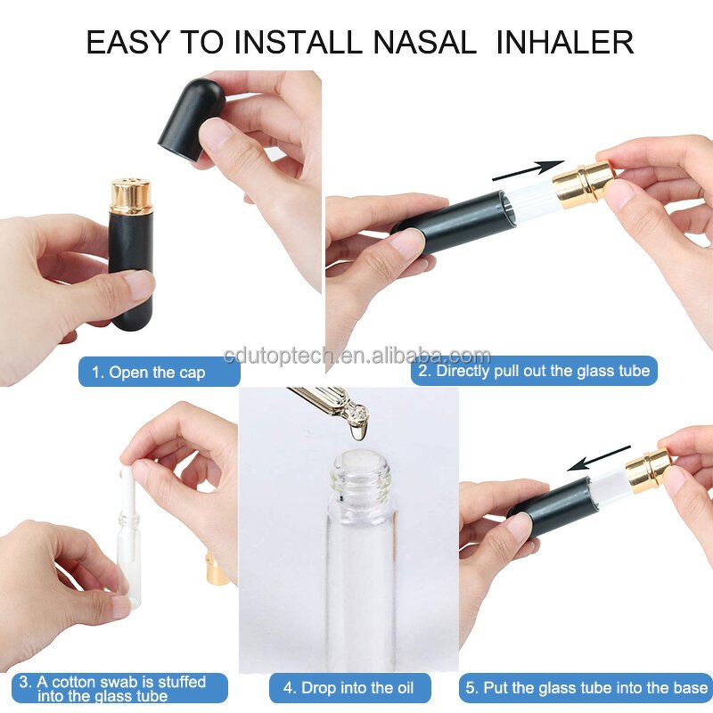 Refillable Aluminum Inhalers Supplier - Empty Metal Nasal Tubes with Replacement Wicks