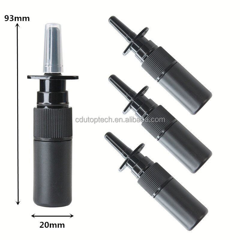 Nasal Spray Bottles Supplier - 5ml HDPE Solid White Black Empty Mist Spray with Pump