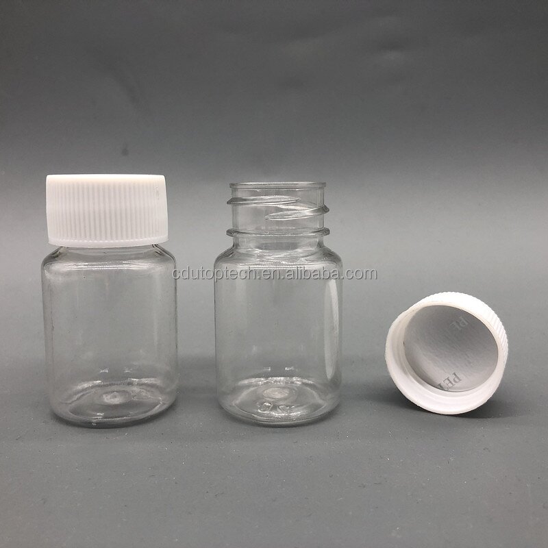 Capsule Medical Bottle Factory - Ready to Ship 20ml White Clear Empty Plastic Pill
