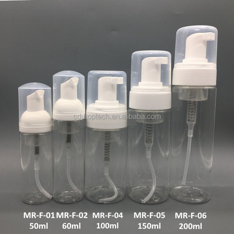 Facial Cleanser Foam Bottle Factory - 30ml-200ml PET White Clear Transparent Soap Foam