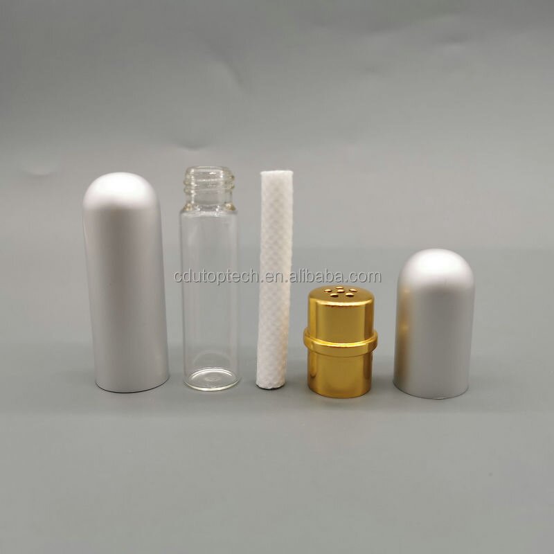 Aluminum Nasal Inhaler Factory - 10 Colors Essential Oils Metal Inhalers With FREE Wicks