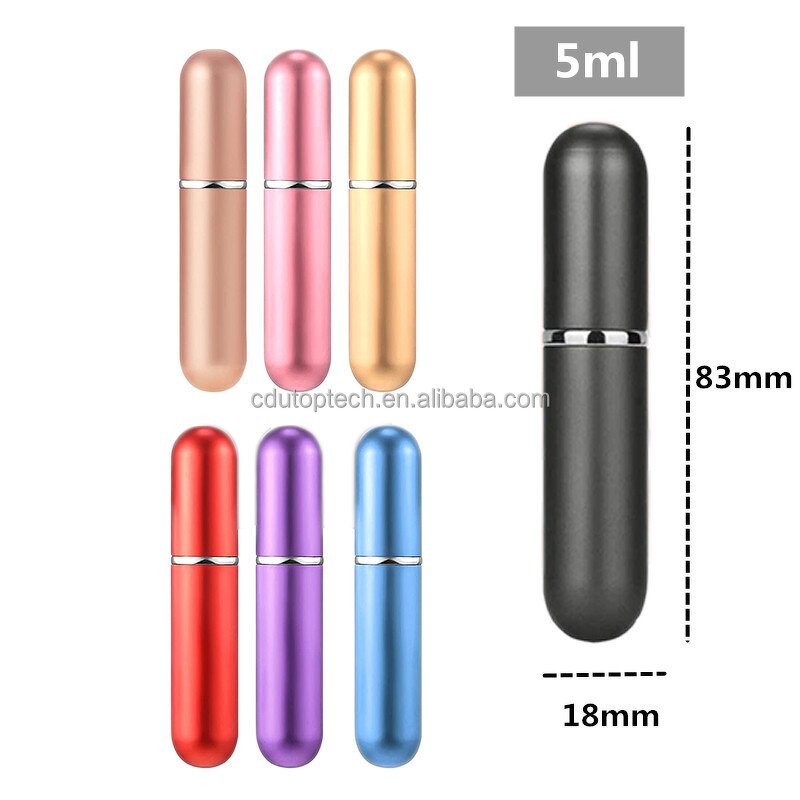 Mini Perfume Atomizer Manufacturer - 5ml Aluminum Travel Sized Refillable Spray Bottle