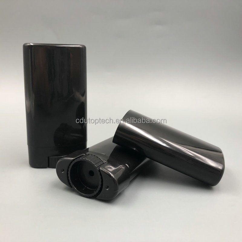 Solid Perfume Containers Manufacturer - Stock Black White Plastic DIY Oval Lipstick Tube