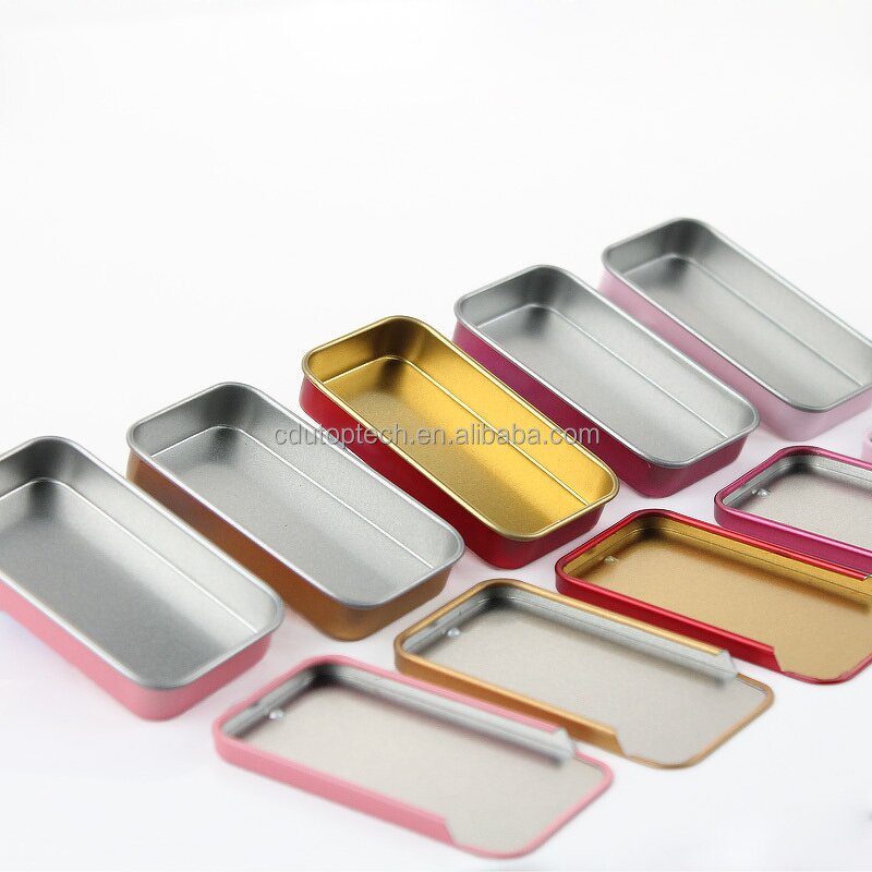 Metal Tin Box Manufacturer - 60mm34mm12mm Factory Stock Storage Push Pull Sliding