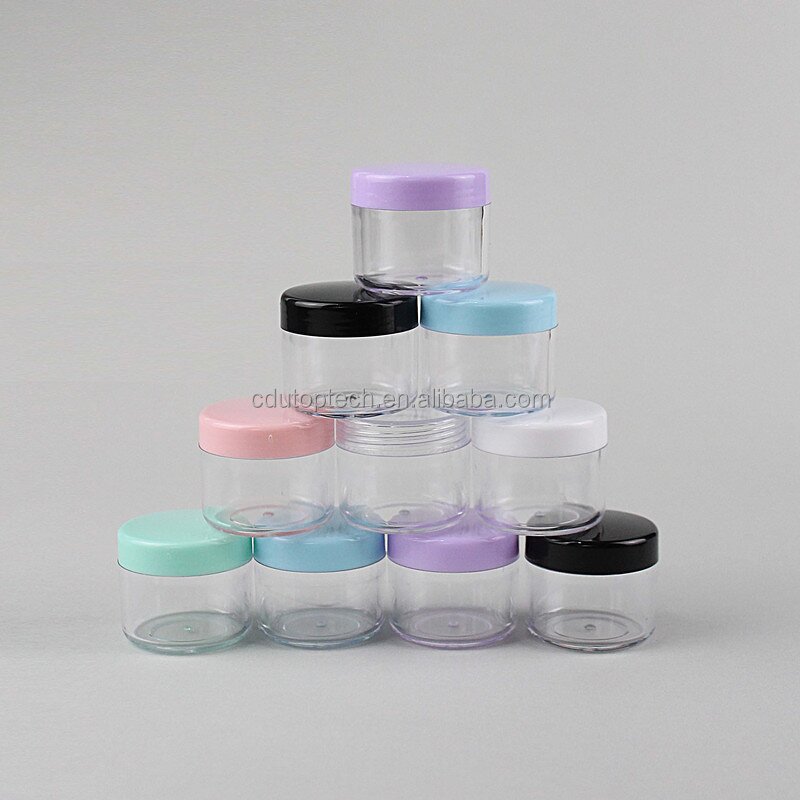 Mini Cosmetic Container Supplier - Transparent Sample PS Clear 10g-20g Plastic Cream