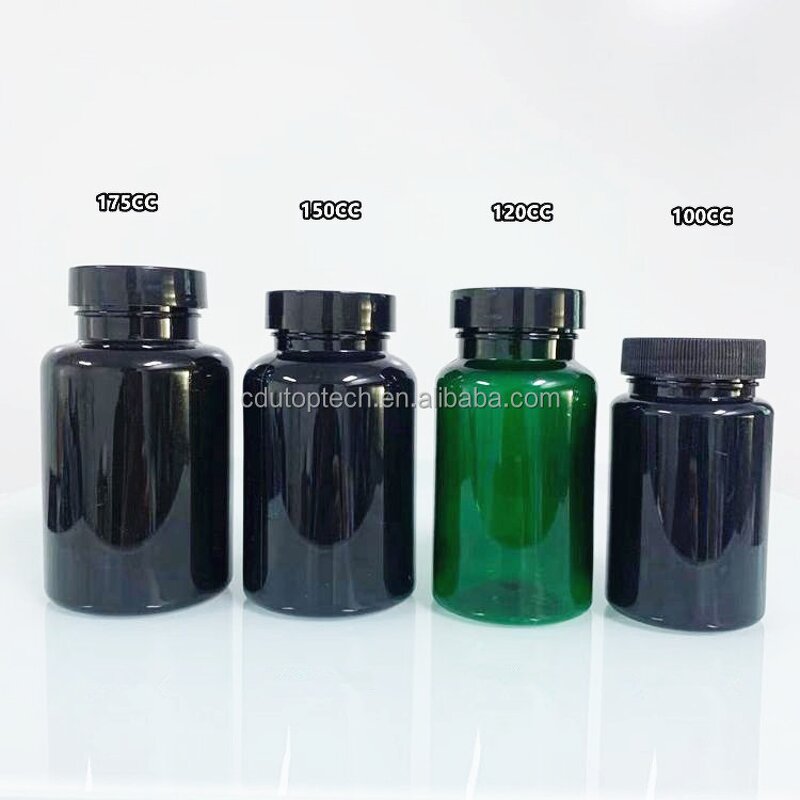 Medicine Supplement Bottle Factory - 60ml 2oz PET Amber Black Child Proof Cap Screw