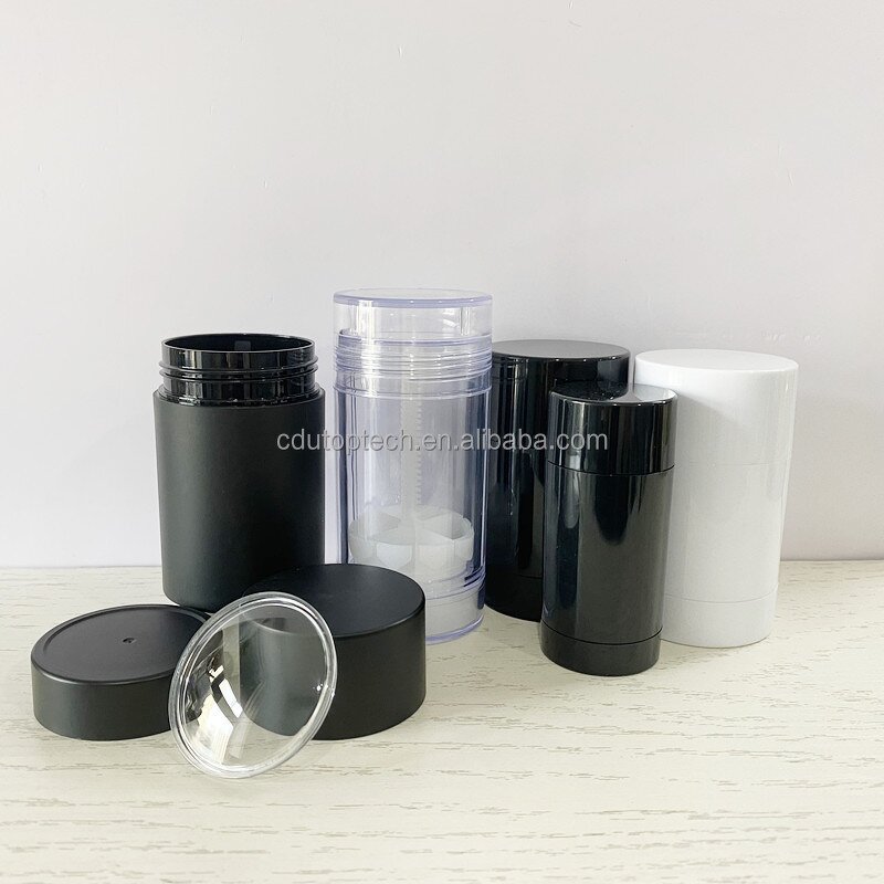 Deodorant Packaging Bottle Factory - 75ml Black White Clear Twist up 30ml-50ml Empty