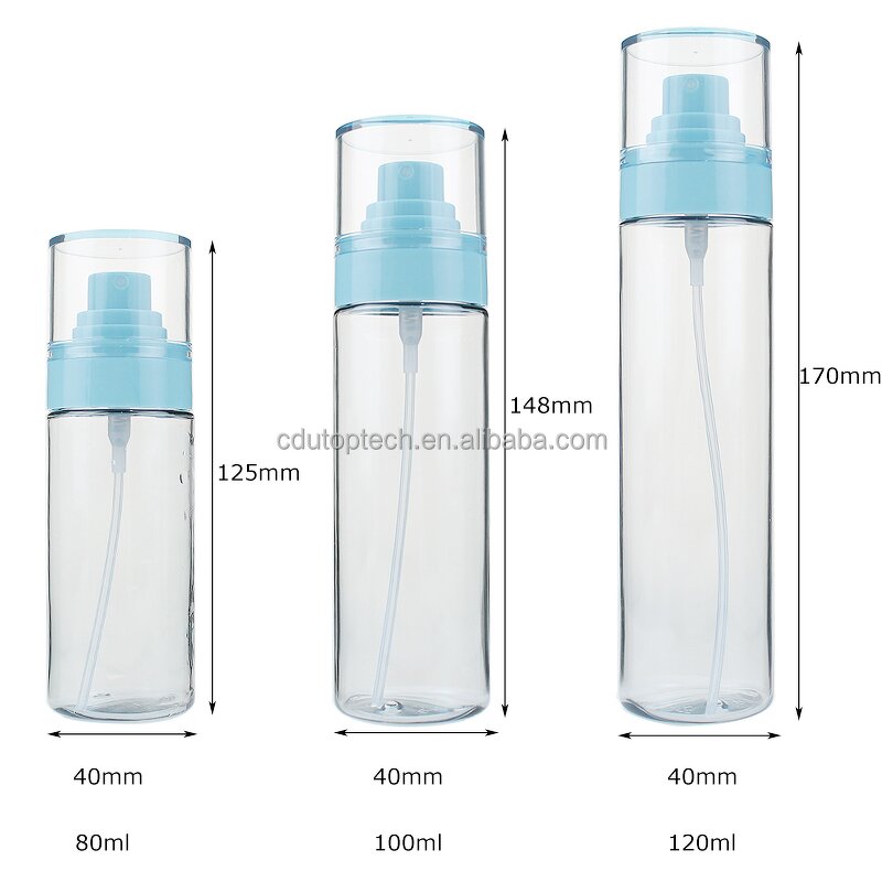 Mist Spray Bottle Supplier - Refillable PETG 80ml-120ml Clear Face Body Toner