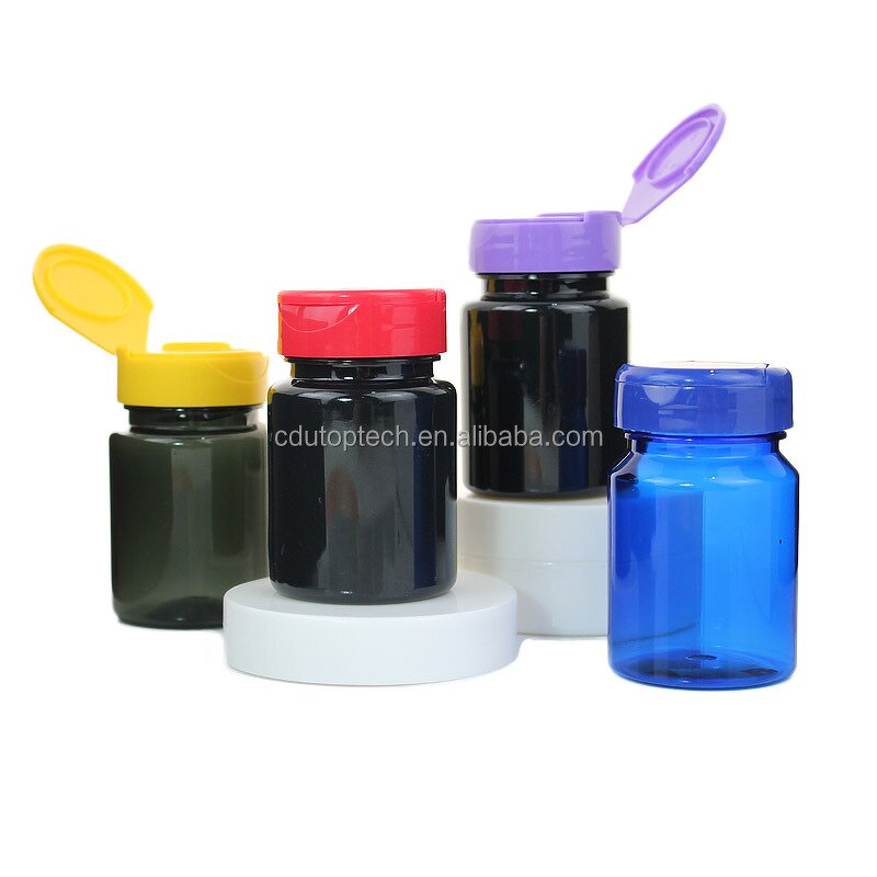 Vitamin Containers Factory - 60ml PET Customized Amber Blue Pharmaceutical Medicine