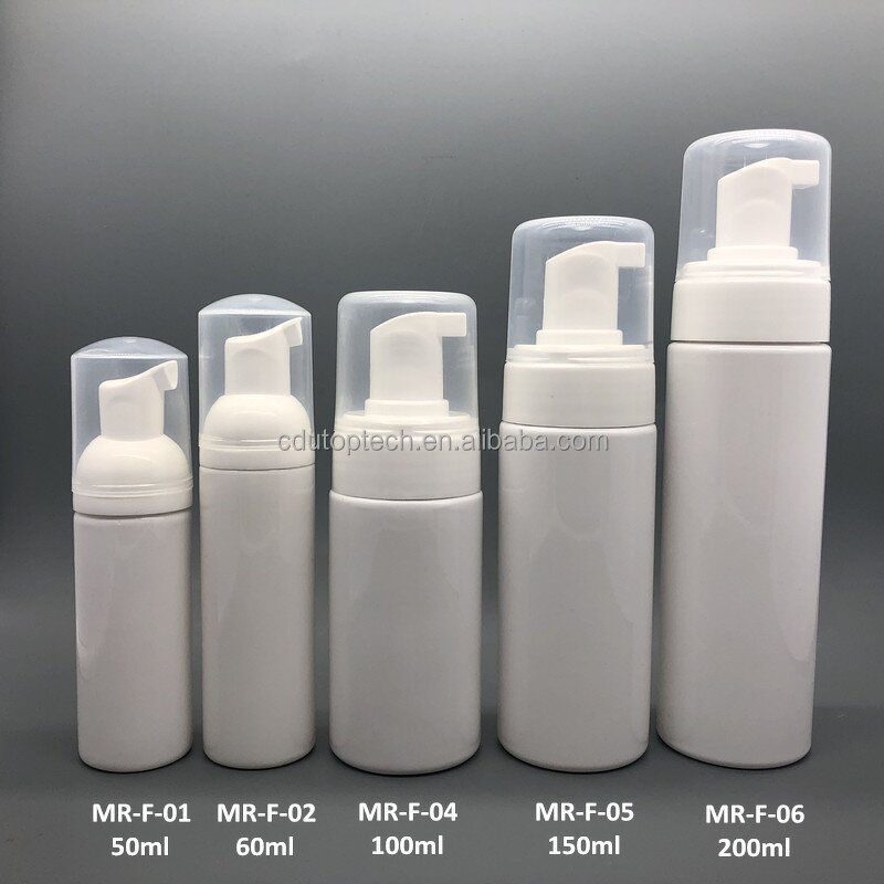 Facial Cleanser Foam Pump Factory - Wholesale 30ml-200ml PET White Transparent Foamer