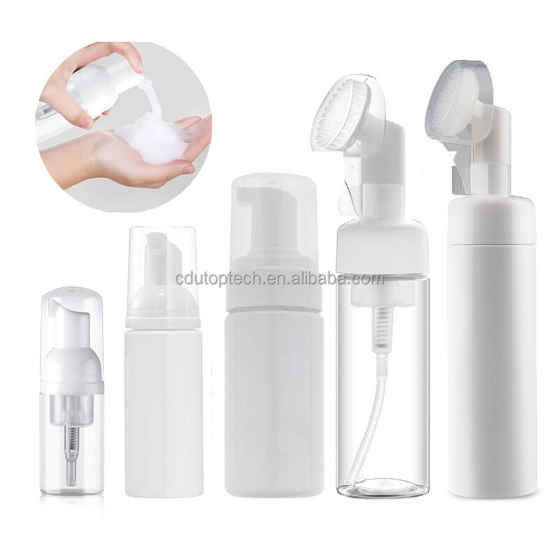 Facial Cleanser Foam Pump Factory - Wholesale 30ml-200ml PET White Transparent Foamer