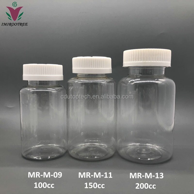 Pill Bottles Supplier - Capsule Pharmacy HDPE/PET Plastic 100ml-200ml Screen Printing