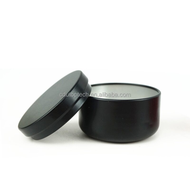 Aluminum Candle Tin Manufacturer - Wholesale Seamless 50g Custom Matte Black White Gold