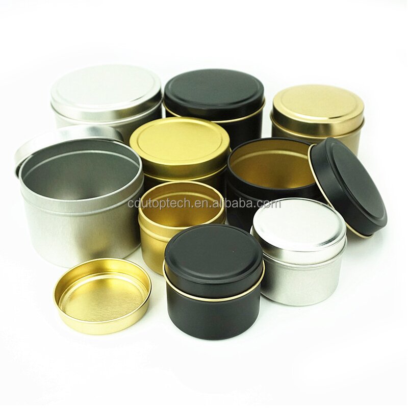 Empty Candle Tin Container Manufacturer - Gift Scented 4oz Factory Price 2oz-8oz with Lid