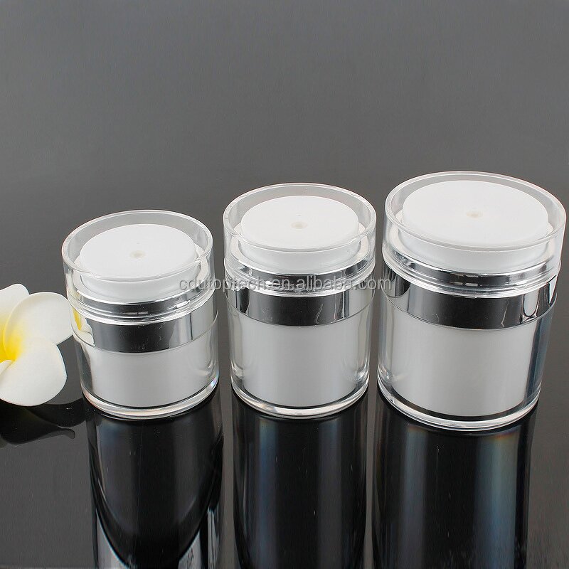 Double Wall Airless Pump Jar Supplier - Luxury 15ml-50ml for Face Foundation Cream
