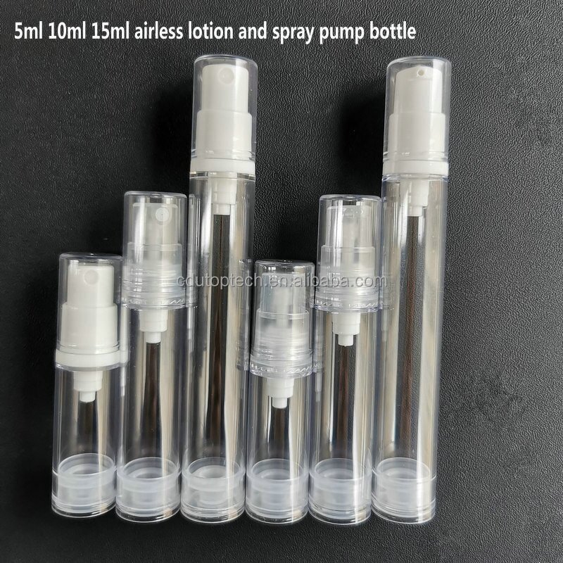 Travel Airless Spray Bottle Factory - 5ml-15ml Mini Plastic Airless Perfume Lotion Pump