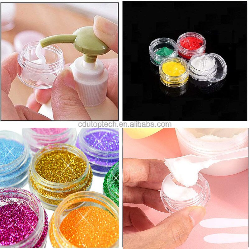 Mini Plastic Sample Container Manufacturer - Wholesale 2g-30g Clear Acrylic Nail Glitter