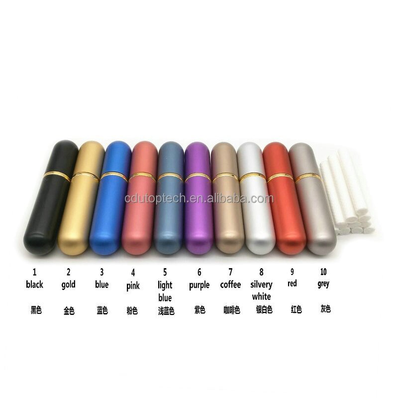 Aluminum Nasal Inhaler Factory - 10 Colors Essential Oils Metal Inhalers With FREE Wicks