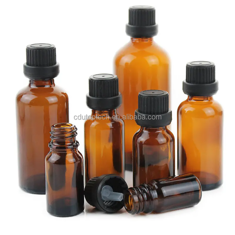 Essential Oil Bottle Manufacturer - Empty Amber Brown Glass 10ml-50ml with Tamper Proof