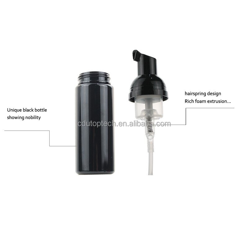 Hand Soap Foaming Bottle Supplier - 50ml-60ml PET Black White HDPE Travel Size