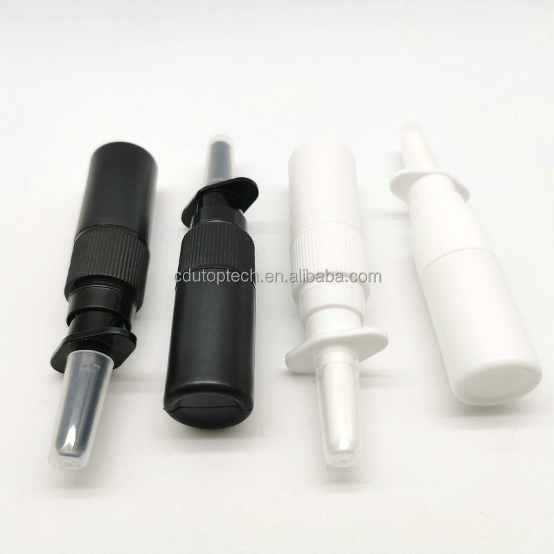 Nasal Spray Bottles Supplier - 5ml HDPE Solid White Black Empty Mist Spray with Pump