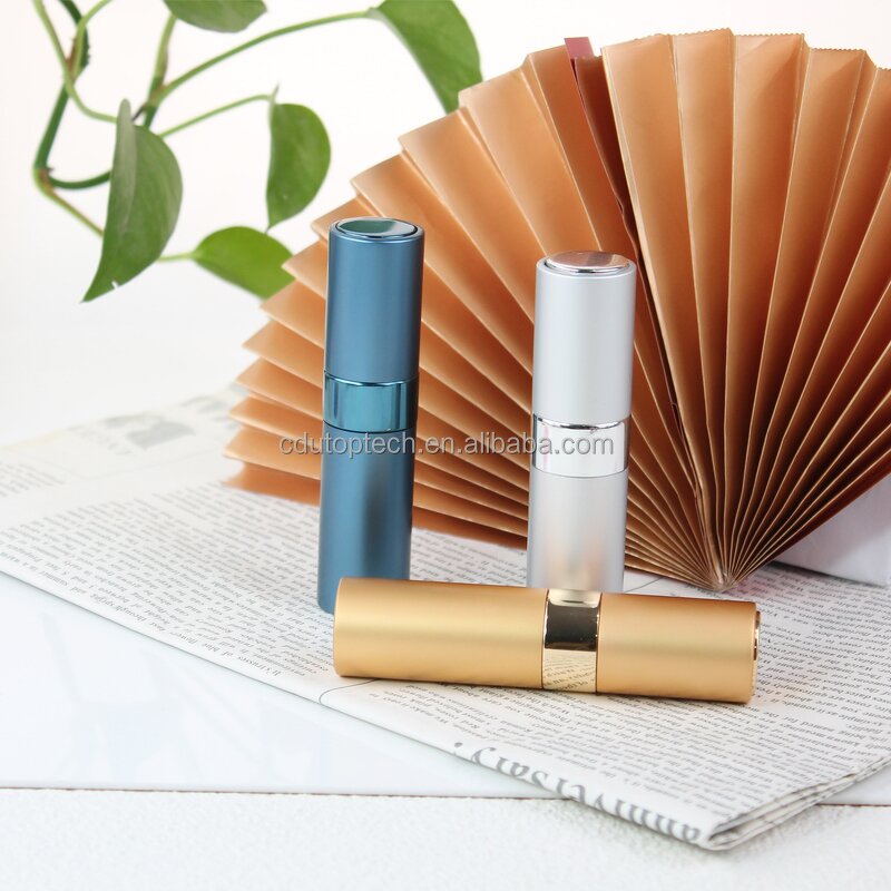 Metal Spray Bottle Manufacturer - 8ml Refillable Aluminum Twist up Travel Perfume