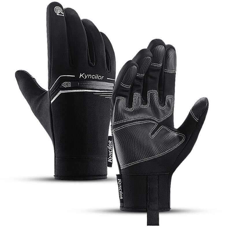Winter Cycling Gloves Manufacturer - Premium Touchscreen Waterproof Zipper Pocket Running