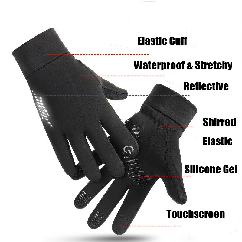 Running Cycling Gloves Supplier - Custom Touch Screen Reflective Cold Weather Warm for Driving