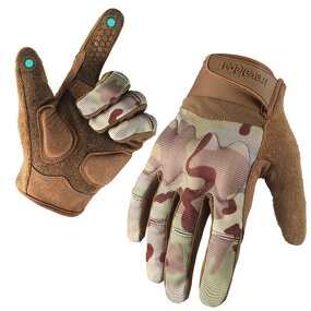 Carbonfiber Tactical Gloves Supplier - Half Fire Cycling Khaki Full Finger Men Cut Resistant