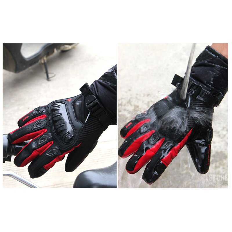 Leather Racing Gloves Supplier - High Quality Men Women Warm Waterproof Winter Moto Gear