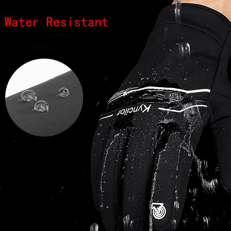 Winter Cycling Gloves Manufacturer - Premium Touchscreen Waterproof Zipper Pocket Running