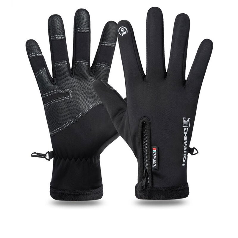 Winter Skiing Gloves Supplier - Unisex Windproof Waterproof with Touchscreen Printed Pattern